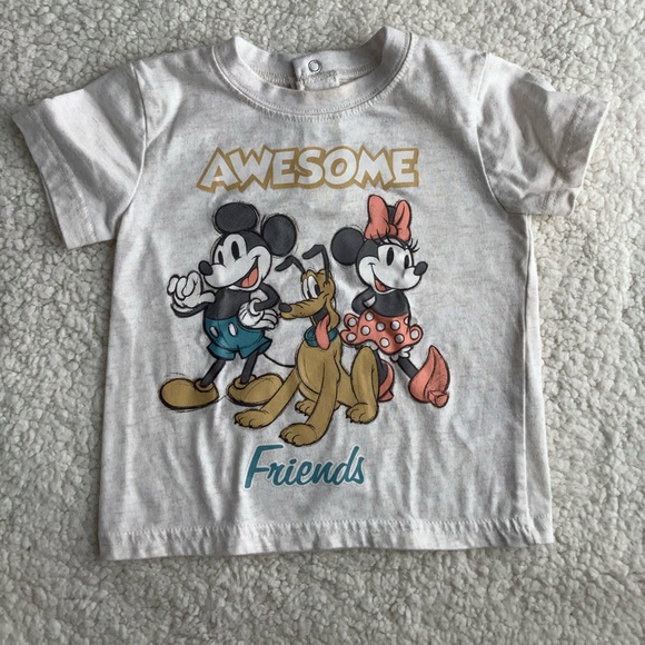Disney 100 Awesome Friends Tee 6M-12M 6 Months to 12 Months Mickey Minnie Goofy - Picture 1 of 3